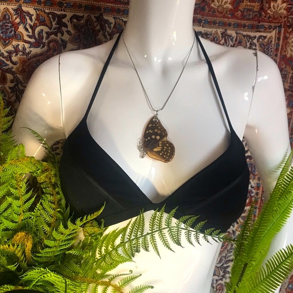 Sterling Silver Butterfly Wing incased in Resin Pendant (7 cm Total Length) - Picture 11 of 17